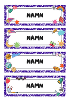 Häfte - Namnlappar - Redigerbara Powerpoint