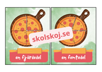Bråktal med pizzabitar