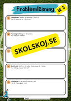 Fotbollsmatte - Problemlösning - Årskurs 3