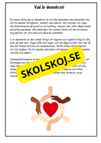 Vad är demokrati? - Årskurs 4 - 6 (18 sidor)