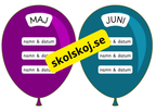 Födelsedagsballonger - A5 storlek - Redigerbara