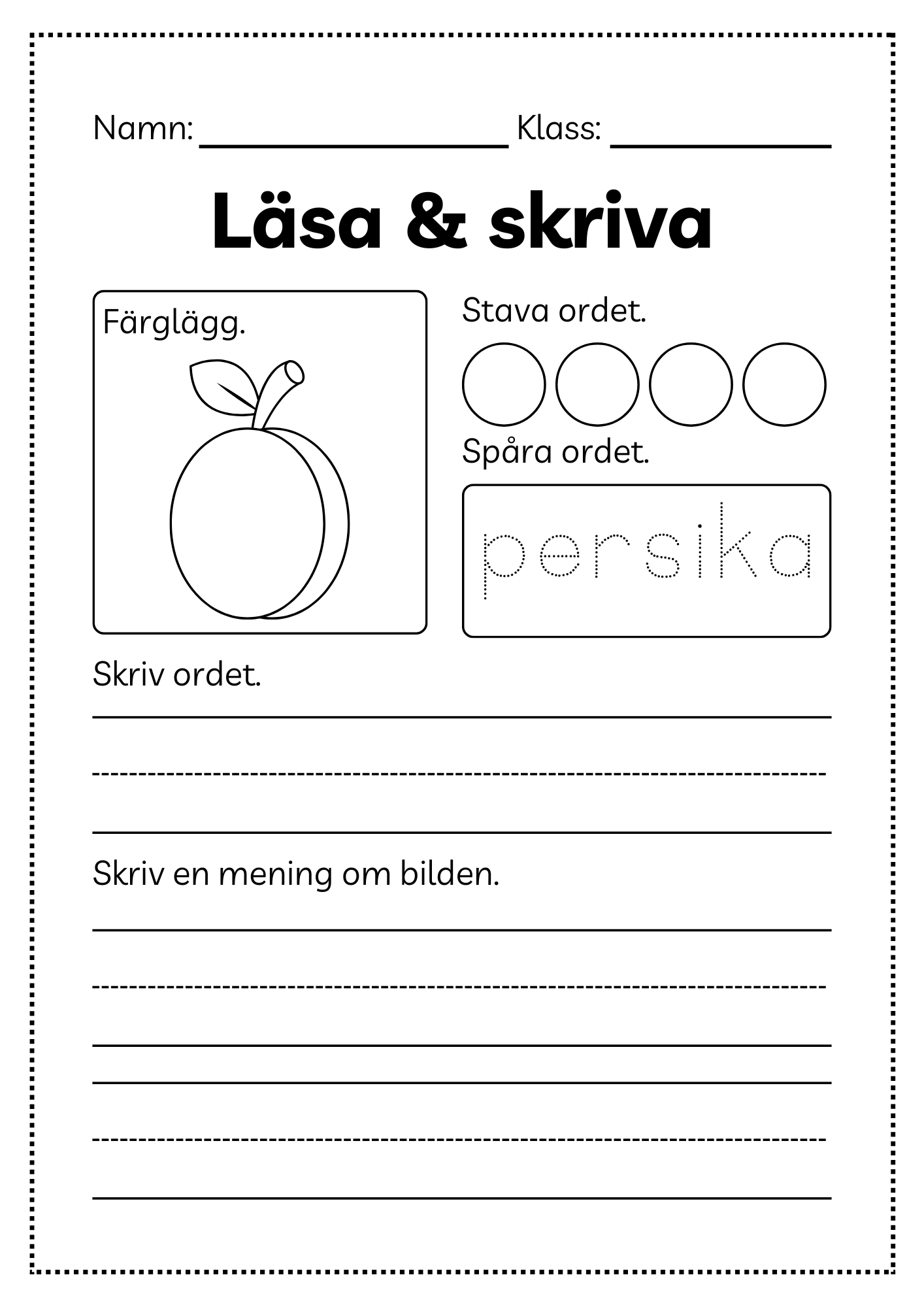 Läsa och skriva - Häfte