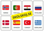 40 länder - Kort att laminera