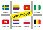 40 länder - Kort att laminera