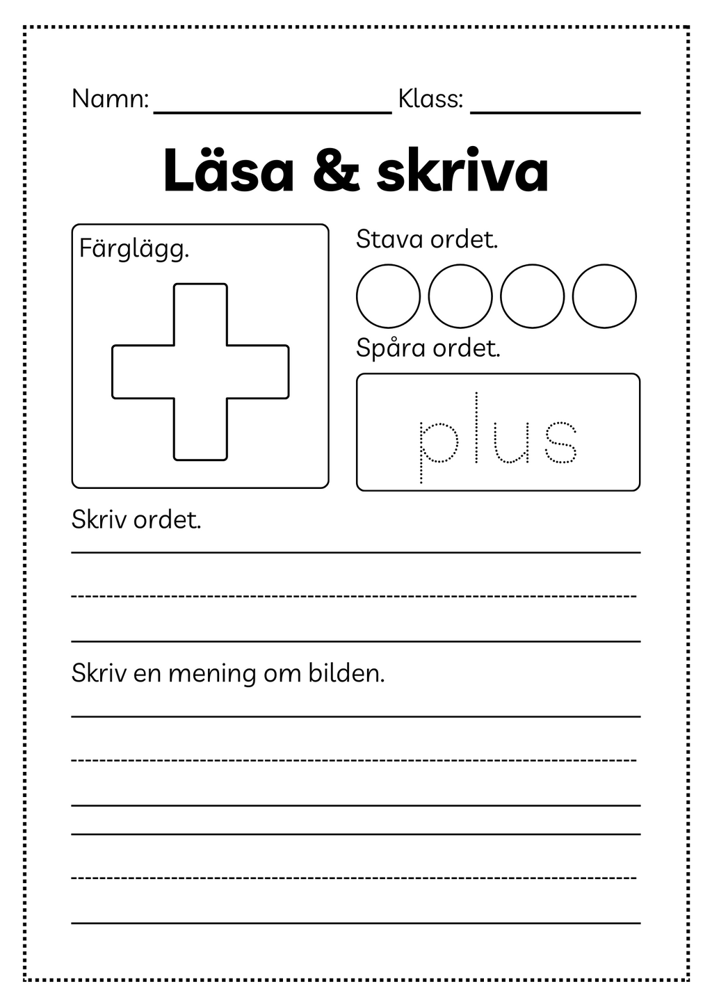 Läsa och skriva - Häfte