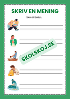 Skriv en mening - Skriv till bilden