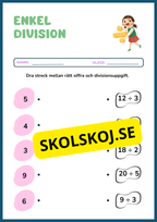 Häfte - Enkel division