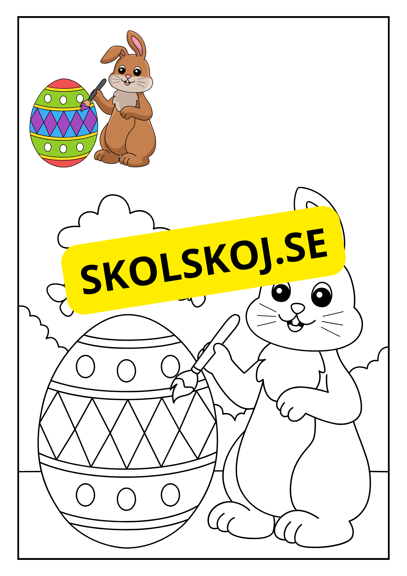 Hej påsk - Målarbok