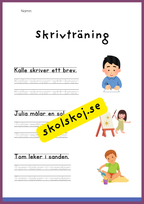 Skrivträning - Häfte