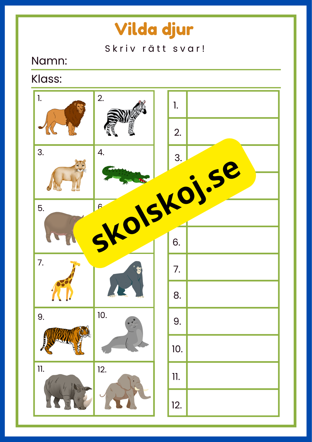 Jag lär mig skriva djur
