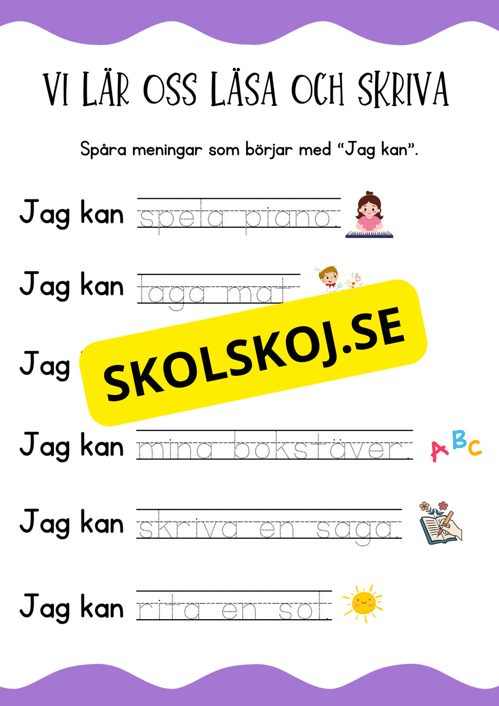 Vi lär oss läsa och skriva - Jag kan