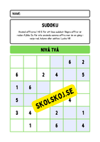 Sudoku matematik + Facit