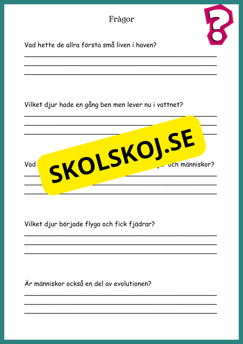 Djur och natur - Årskurs 4 - 6