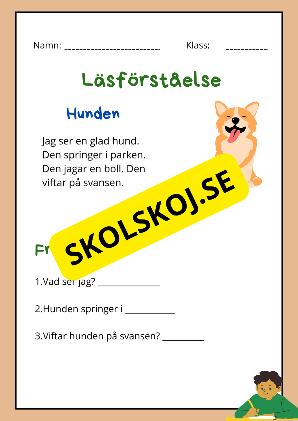 Enkel läsförståelse - Tema djur
