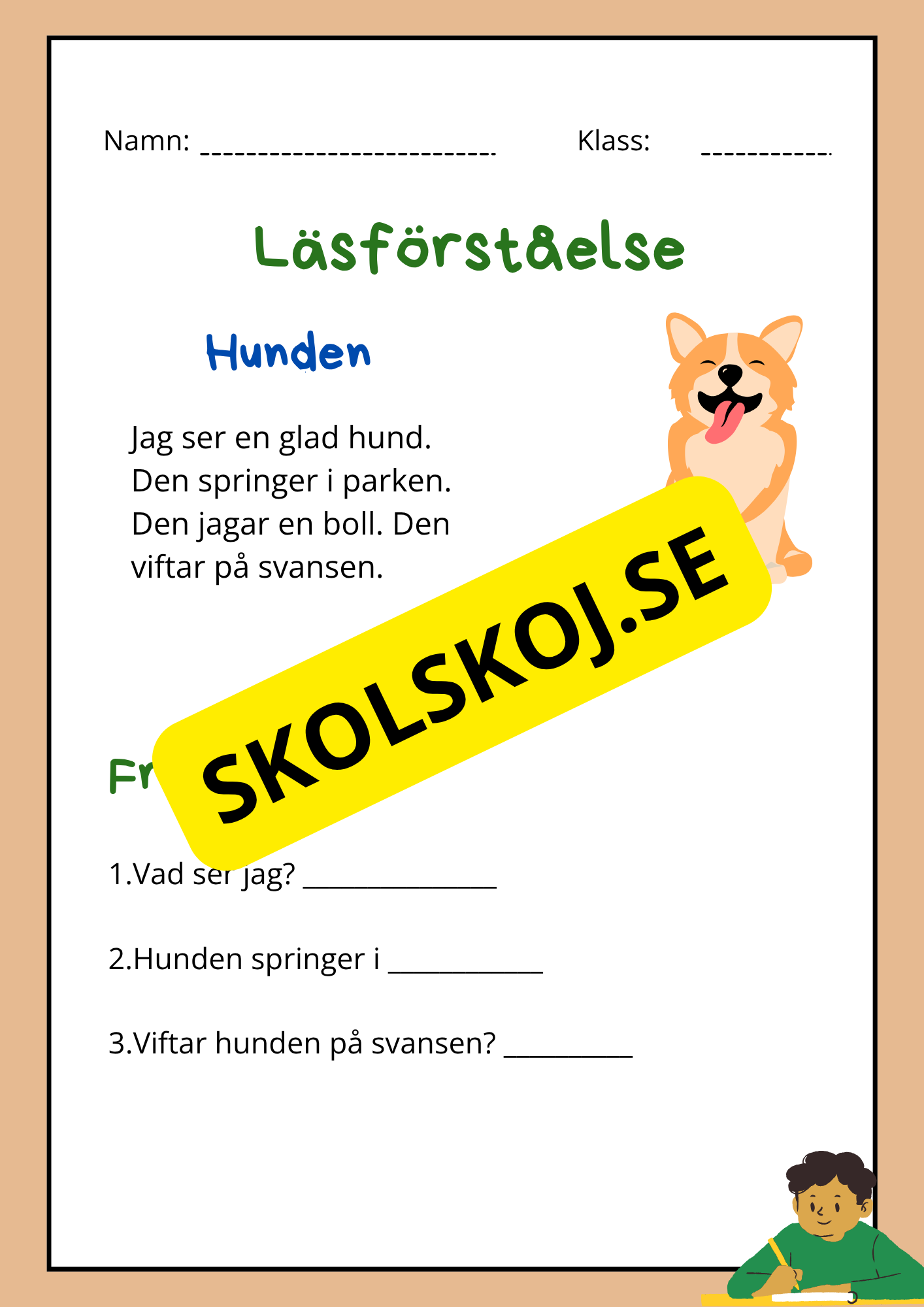 Enkel läsförståelse - Tema djur
