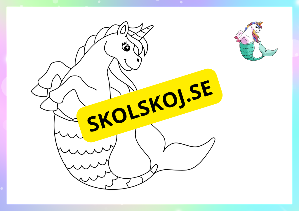 Magiska enhörningar - Målarbok