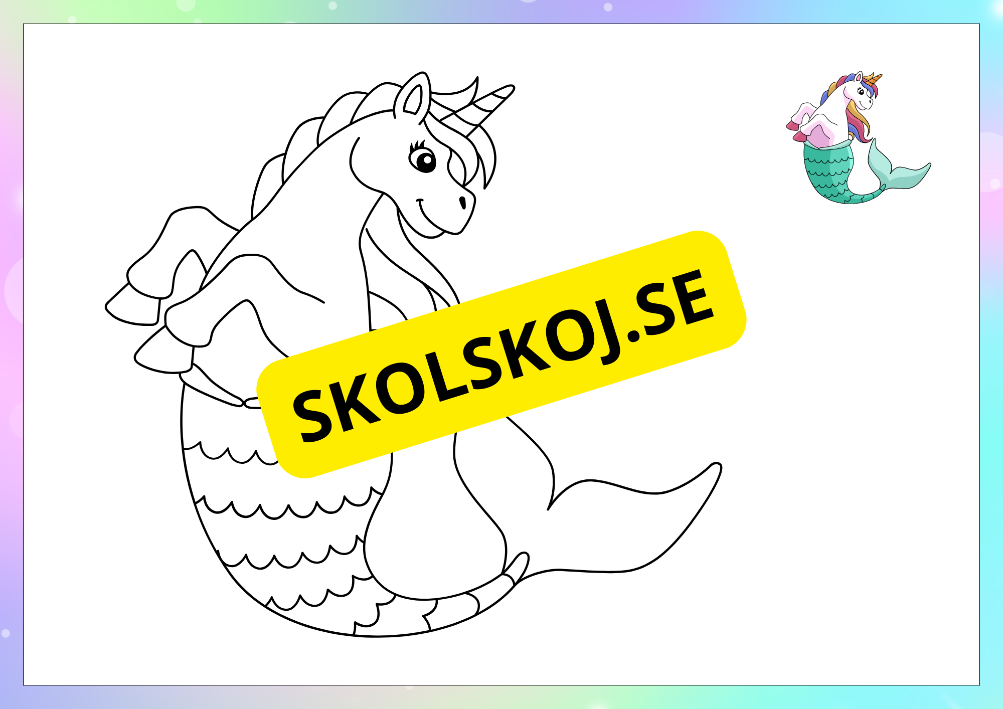 Magiska enhörningar - Målarbok