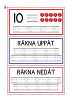 Spåra siffror Mattekort 1 - 20