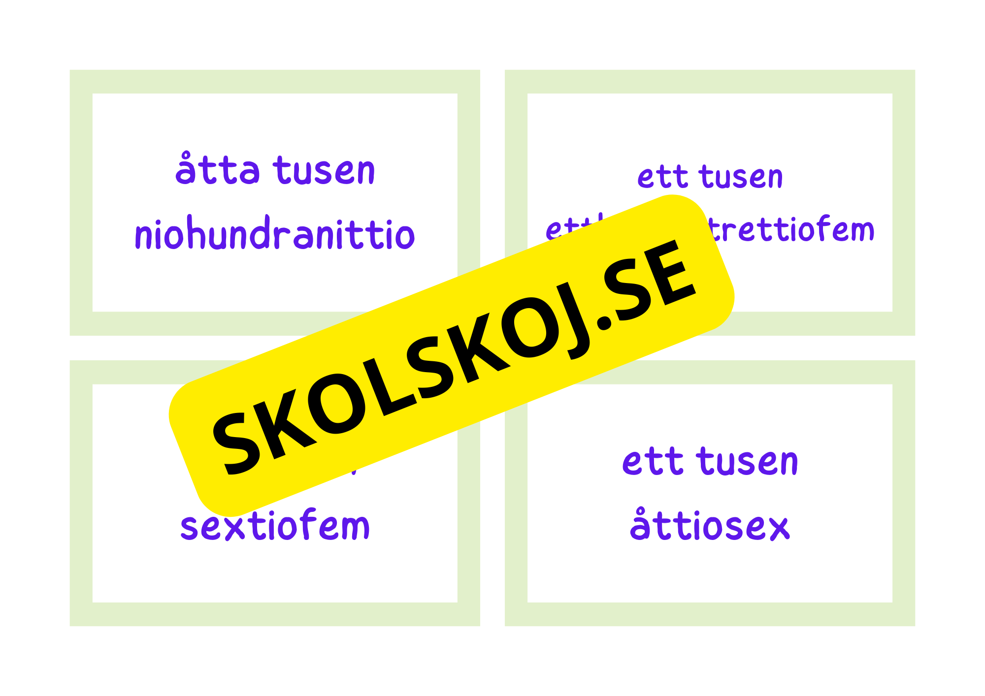 Att läsa siffror upp till 10 000