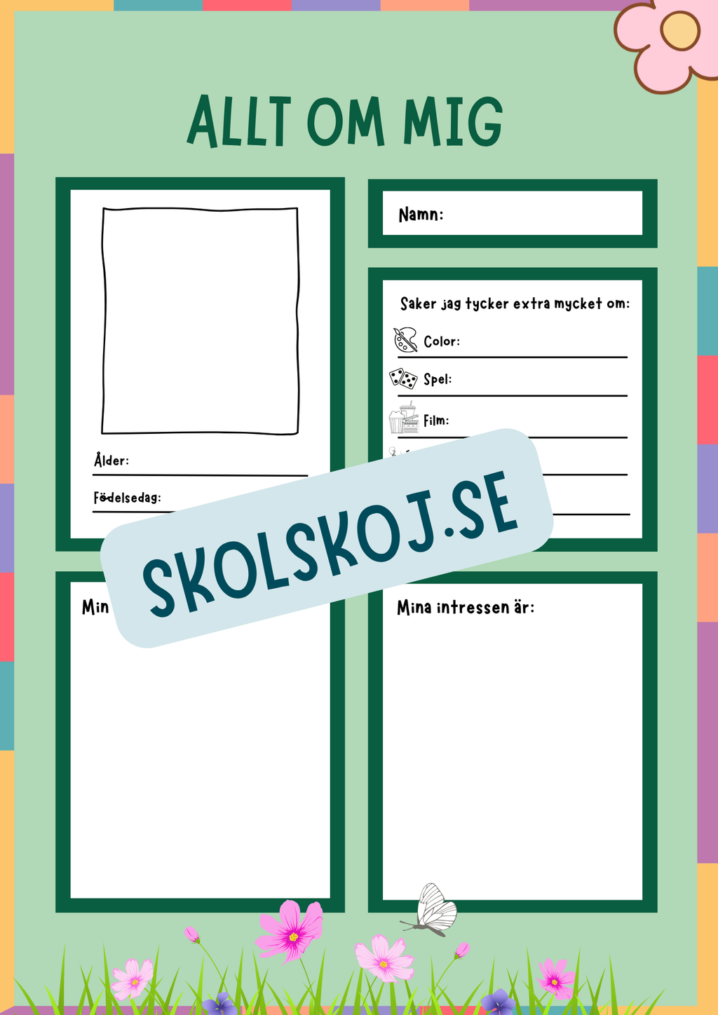 Allt om mig - Häfte - 5 sidor