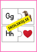 Pusselkort med bokstäver