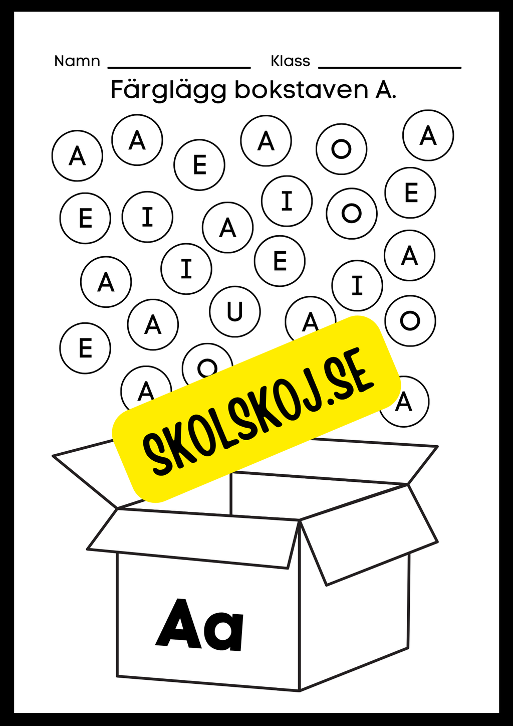 Veckans bokstav - Bokstaven Aa