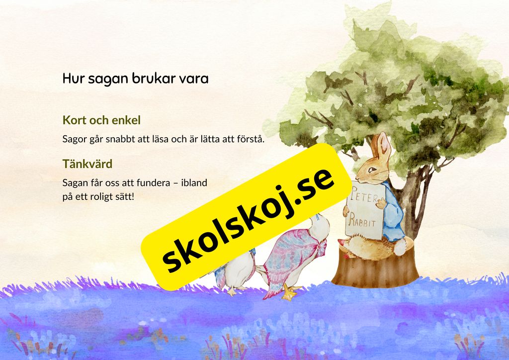 Små lärdomar från stora sagor + Frågor