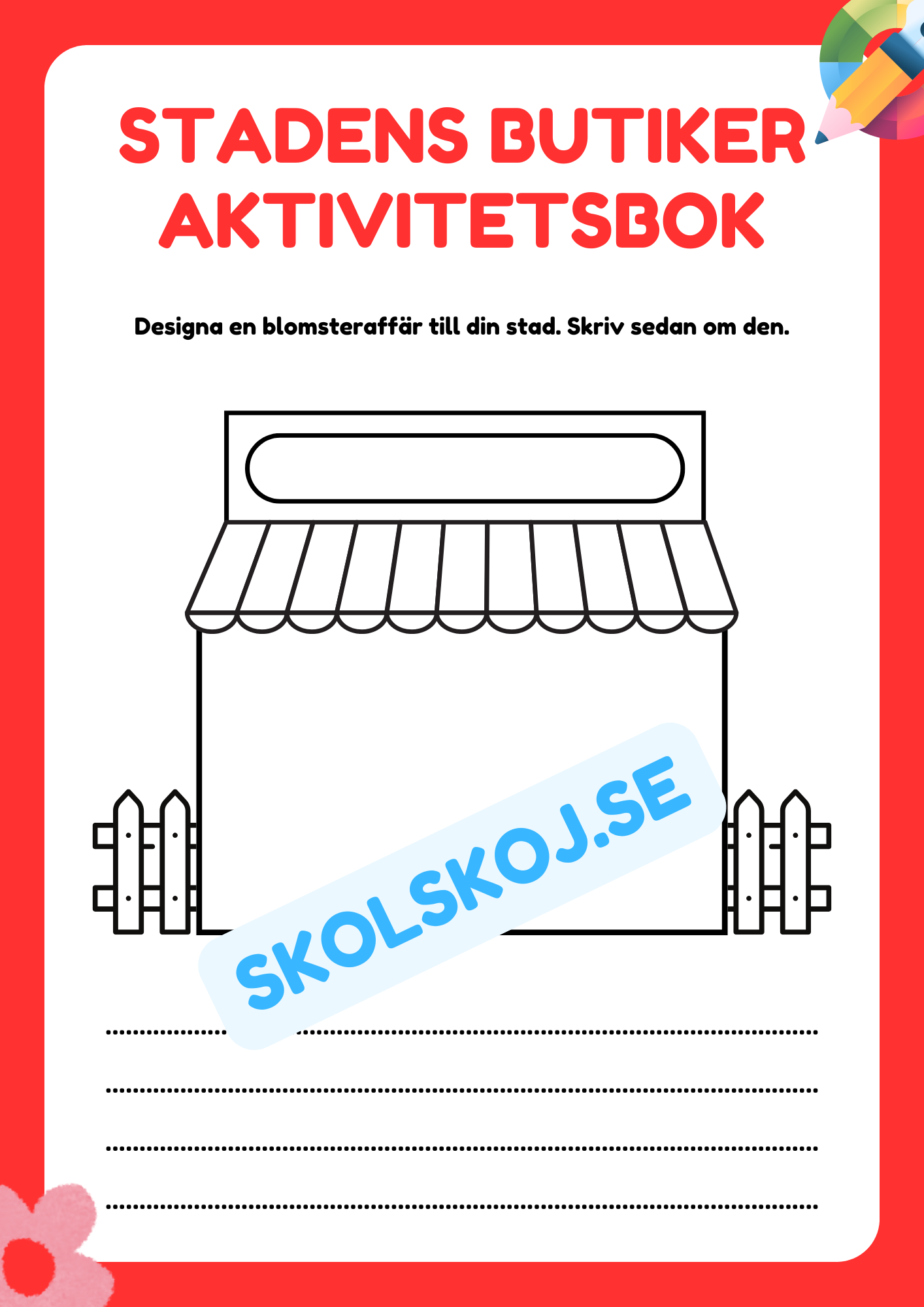 Stadens butiker - Aktivitetsbok