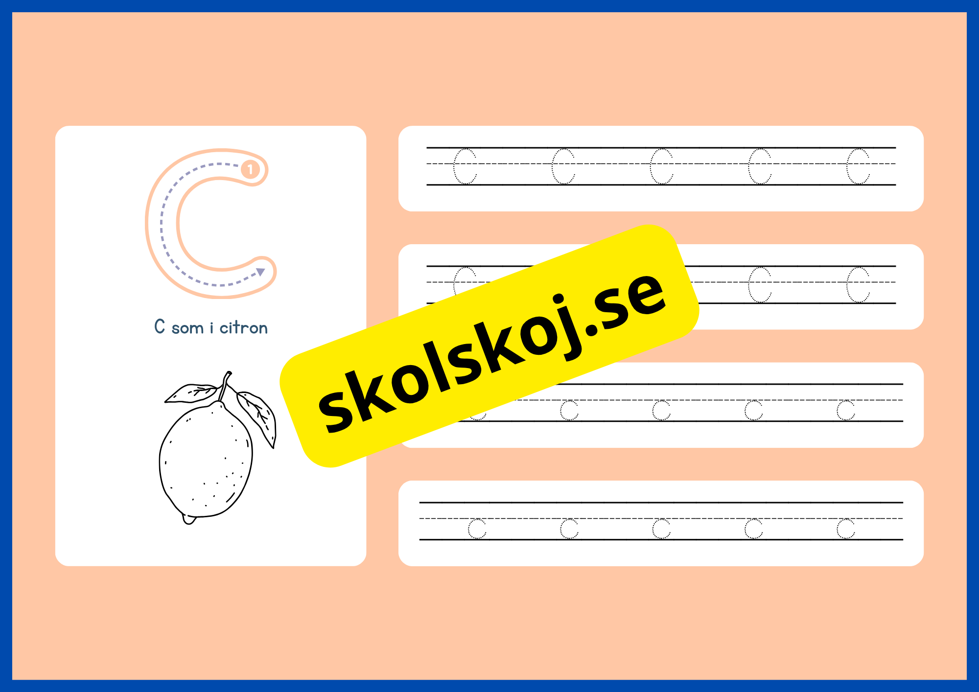 Jag lär mig alfabetet - Spåra bokstäver - Häfte