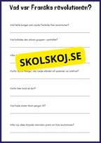 Franska revolutionen - Årskurs 4 - 6