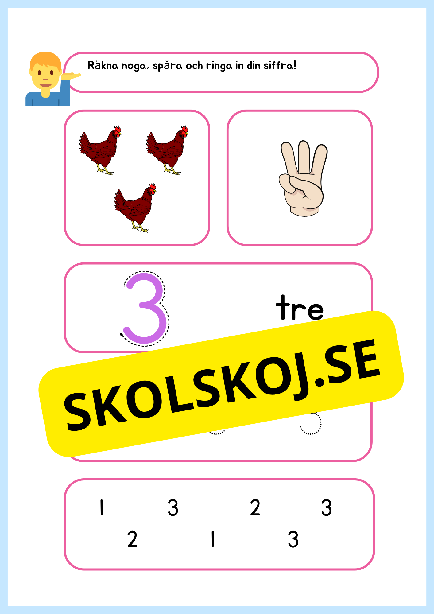 Jag lär mig siffror - 1 - 10