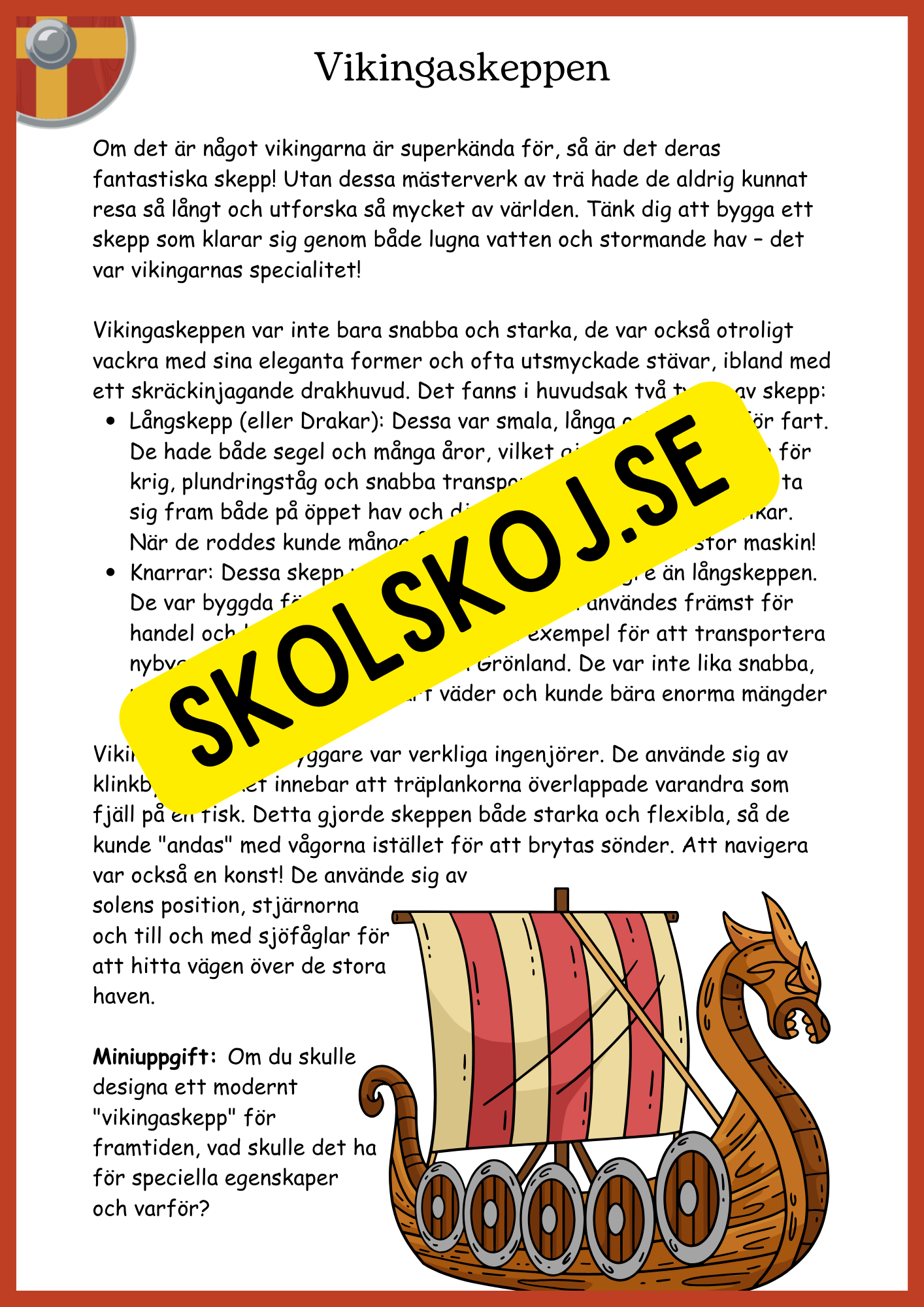 Vikingatiden - Mitt stora äventyrshäfte - Åk 4 - 6
