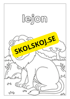 Djurens livsmiljöer - Målarbok (45 sidor)