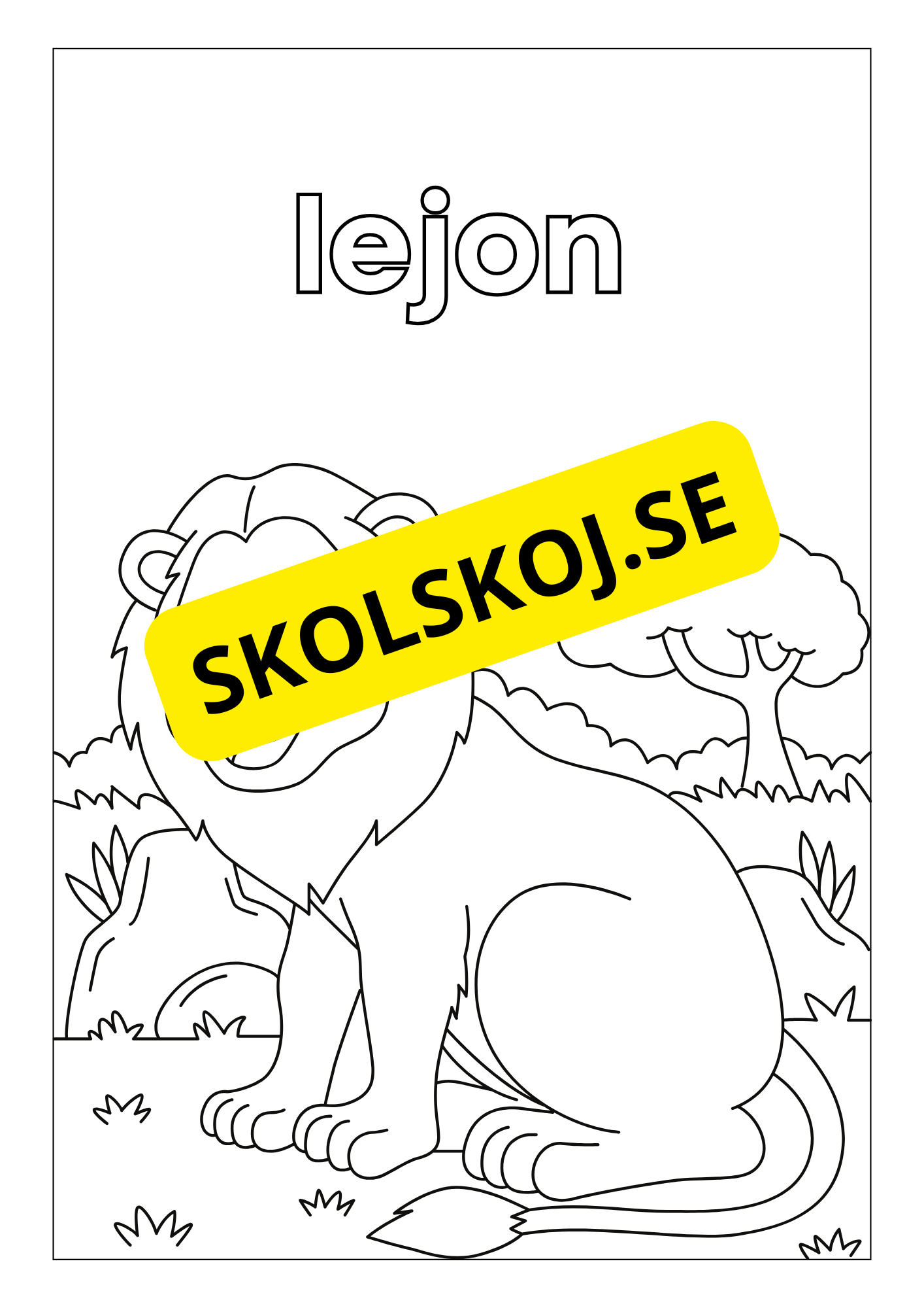 Djurens livsmiljöer - Målarbok (45 sidor)