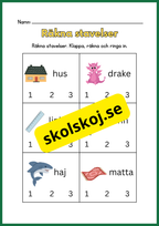 Räkna stavelser - Häfte