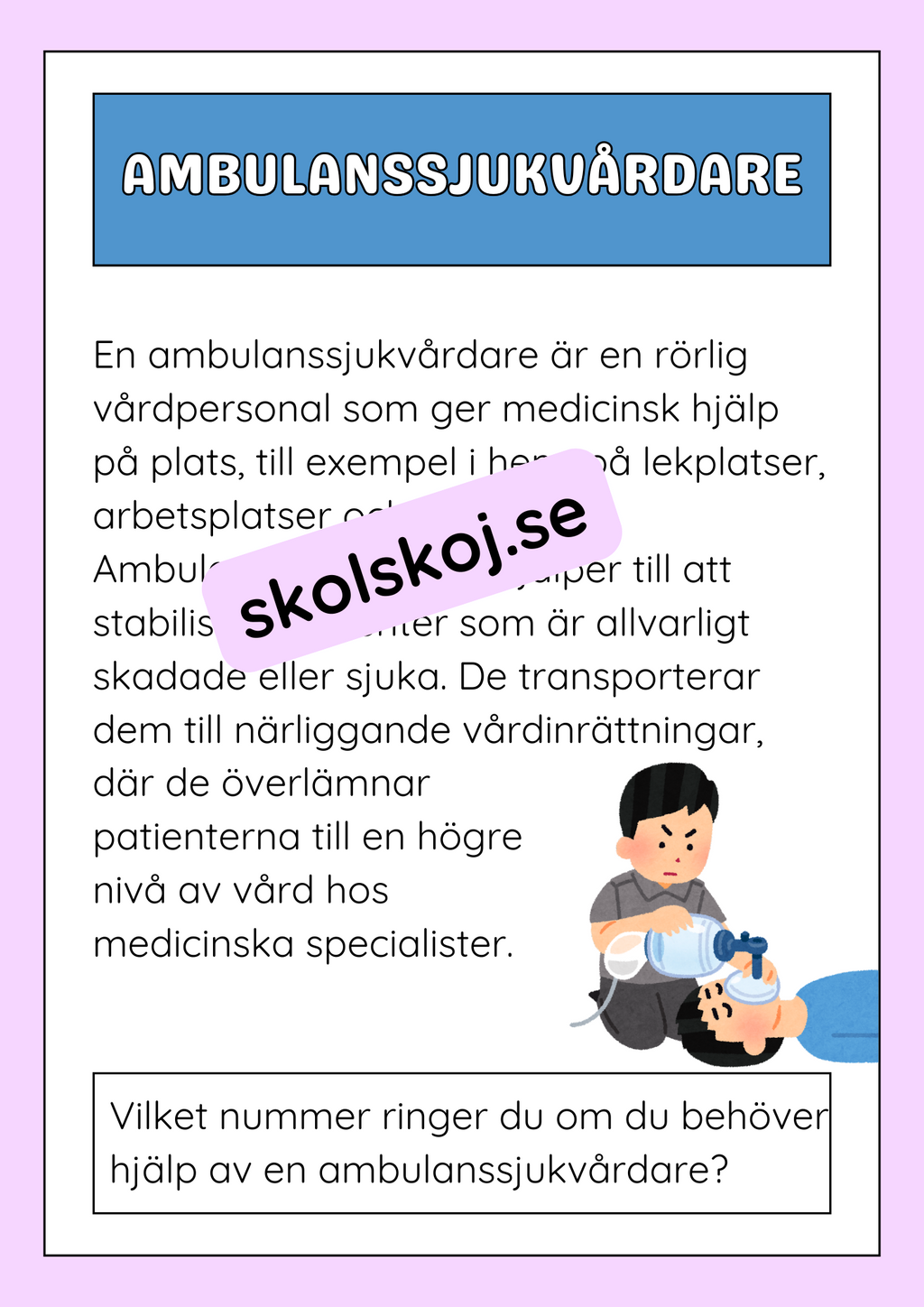 Viktiga yrken i samhället