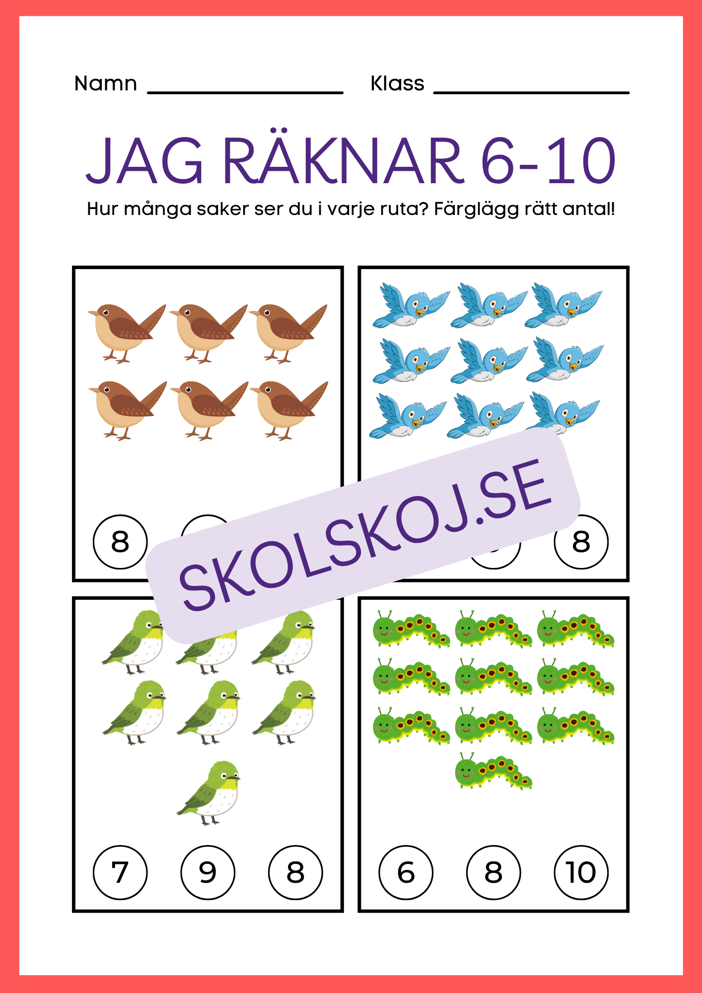Jag räknar 6 - 10 - Häfte