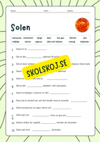 Vi lär oss om solen - Årskurs 3 - 6 - Häfte