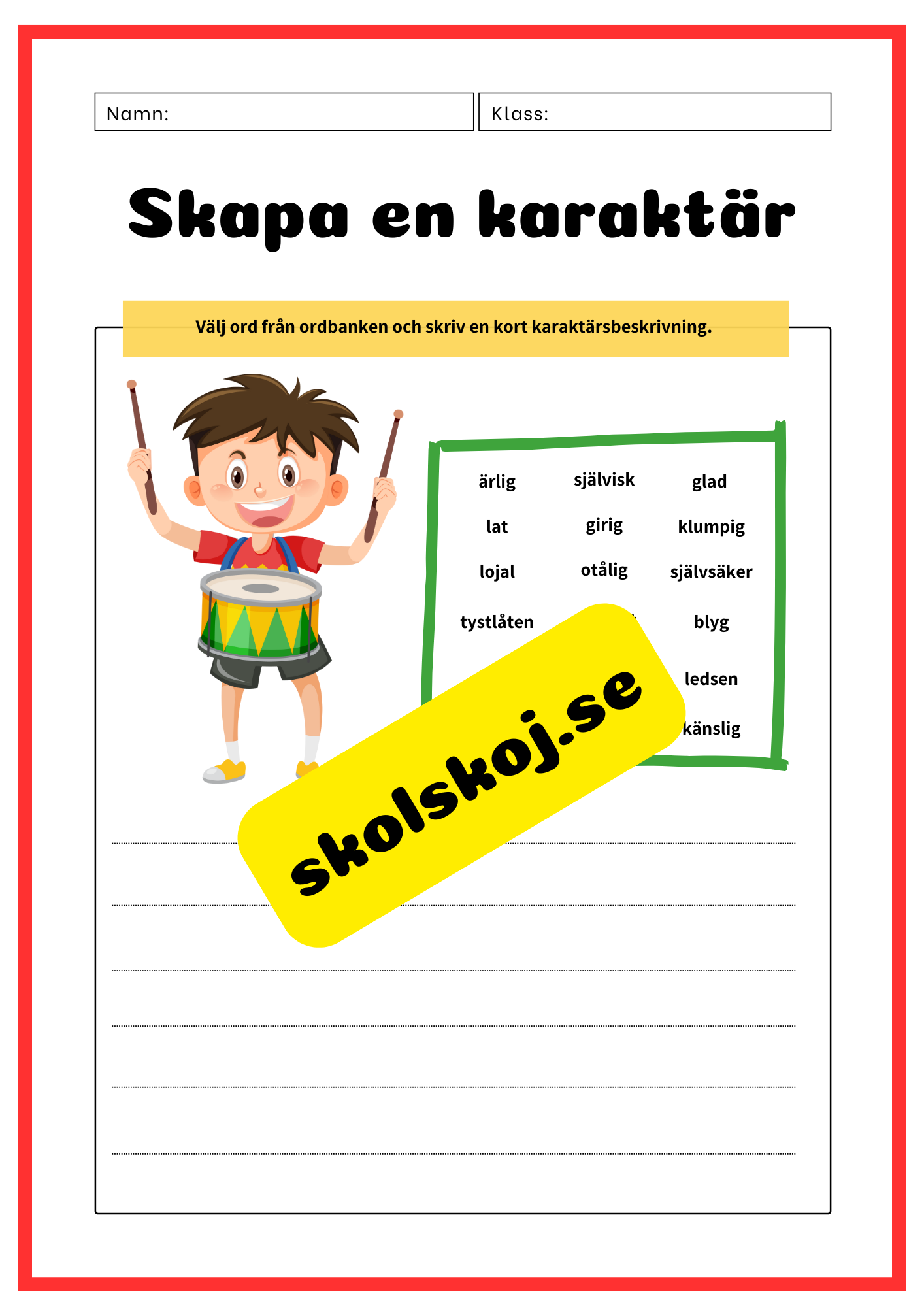 Skapa en karaktär
