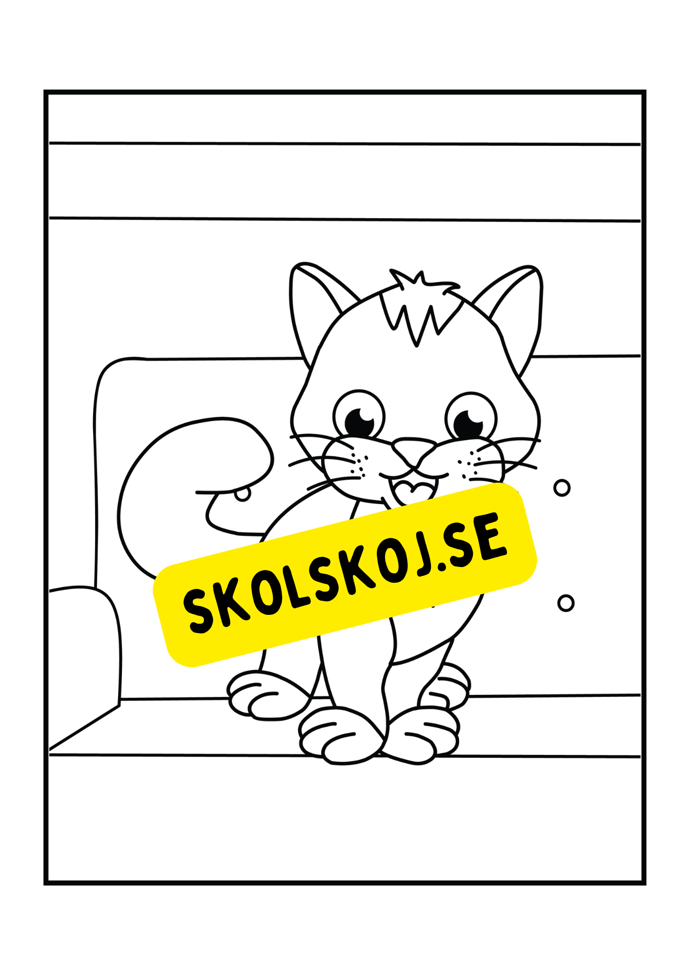 Söta katter - Målarbok.