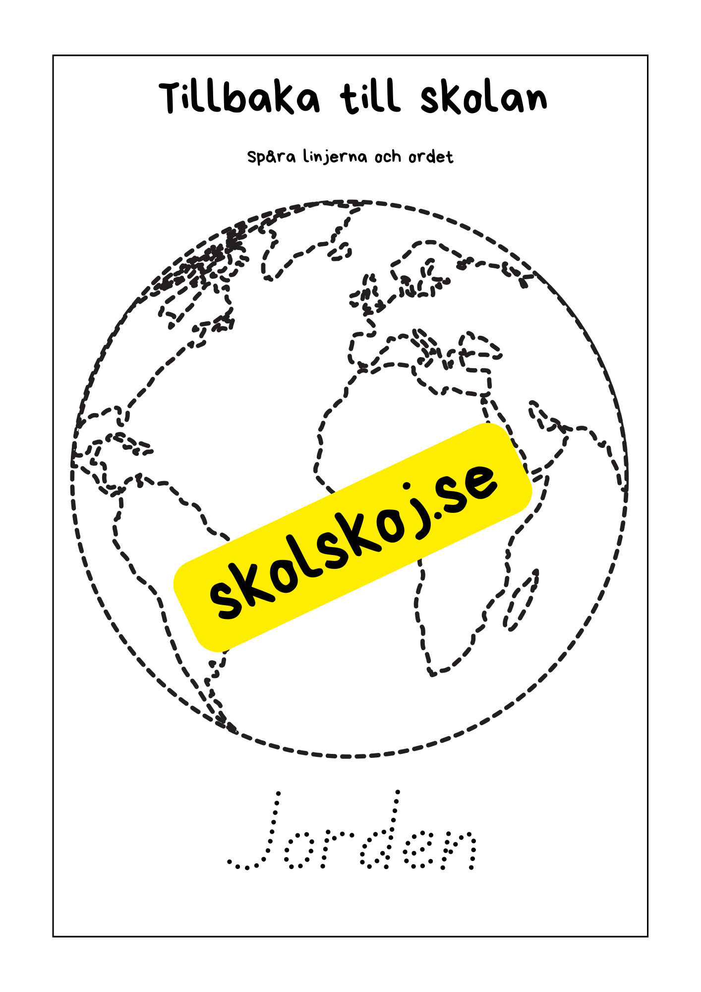 Tillbaka till skolan - Skrivträning