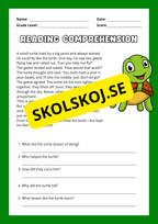 Reading Comprehension - Animal stories