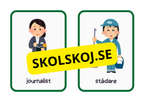 Flashkort - Tema yrke - A5 format