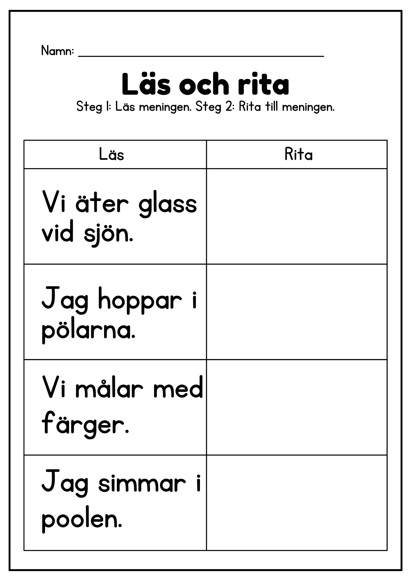 Läs och rita - Häfte