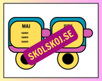 Födelsedagståg - Powerpoint (redigerbar)