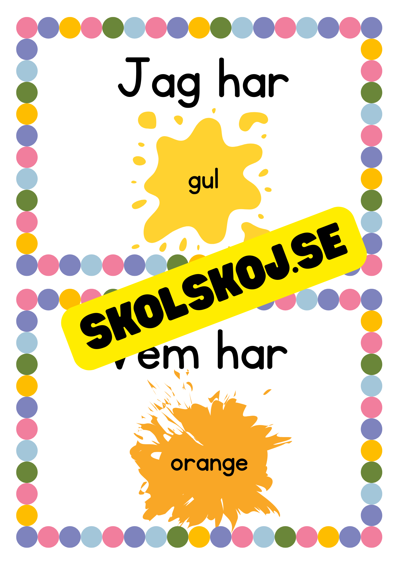 Jag har vem har - Tema färger