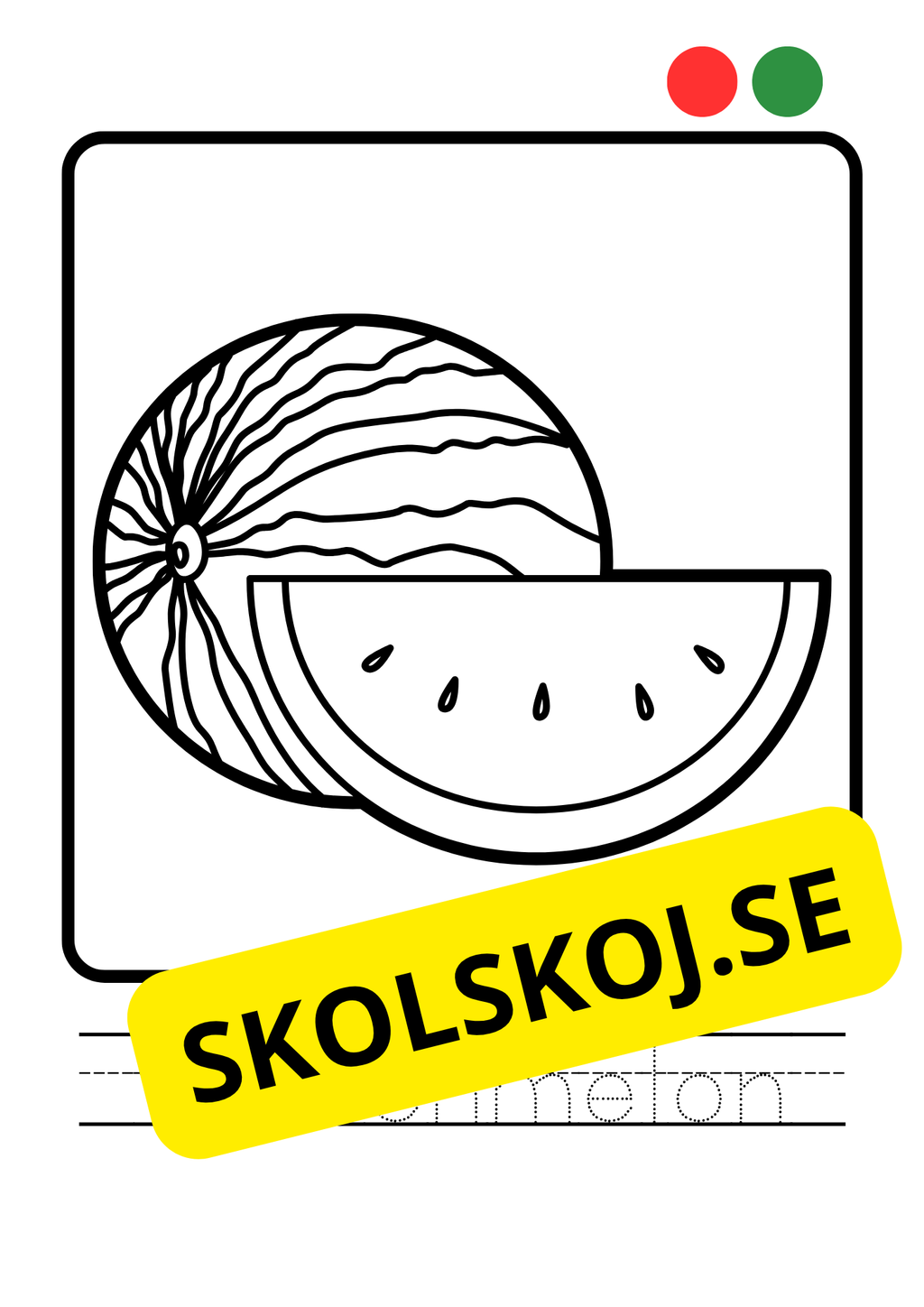 Målarbok - Frukter
