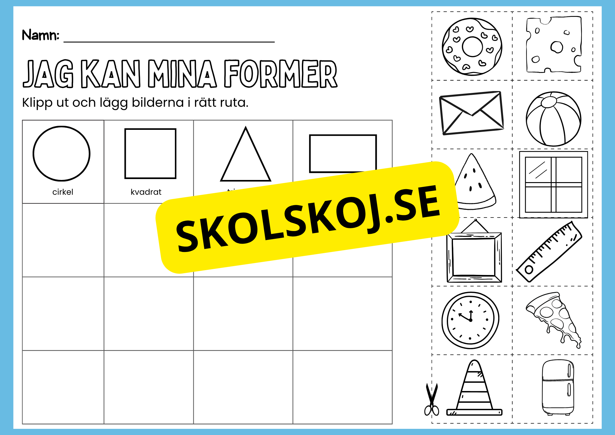 Jag kan mina former - Häfte