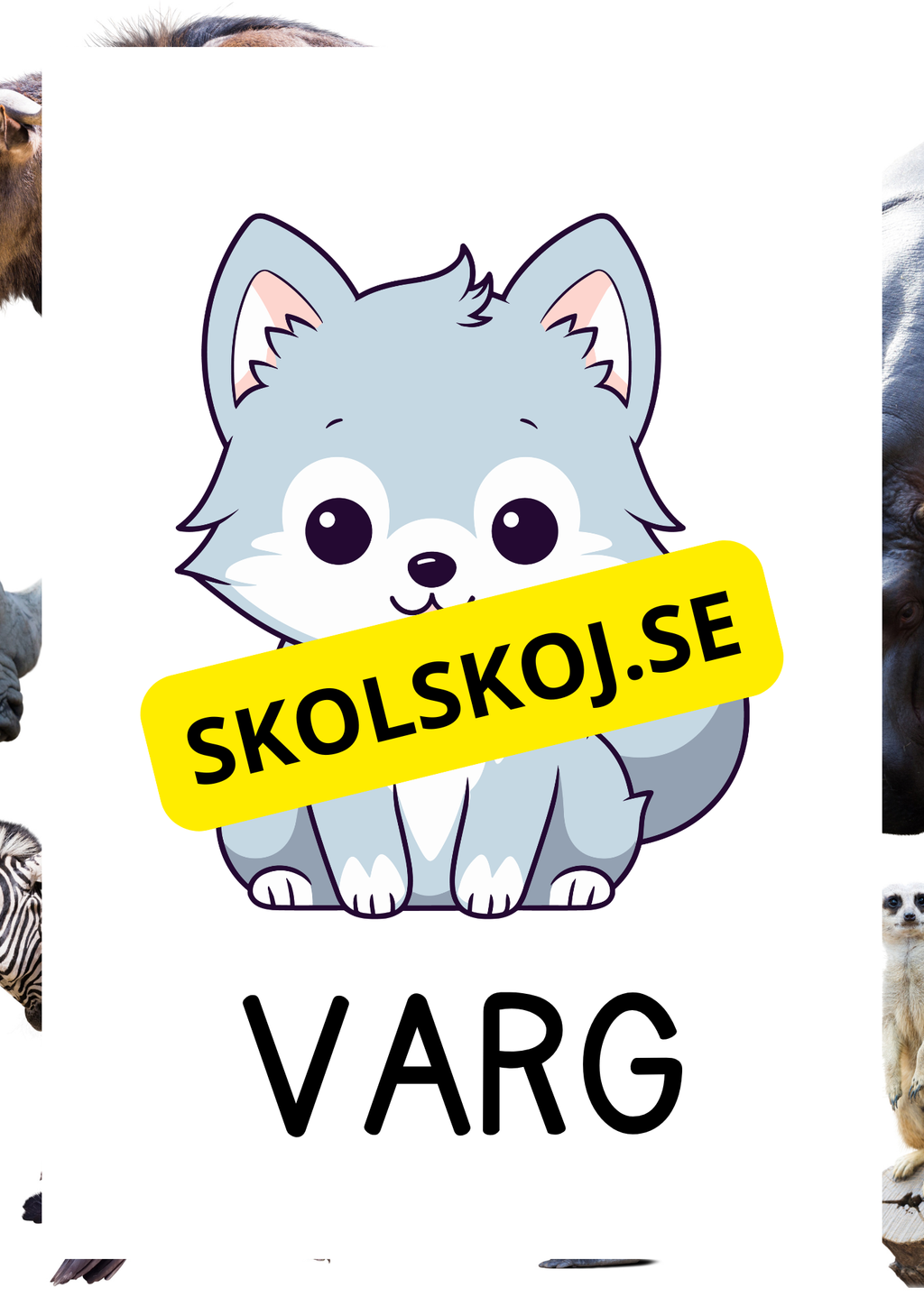 Vilda djur - Bildkort