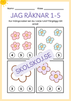 Jag räknar 1 - 5 - Häfte
